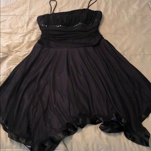 Beautiful Black Dress with Purple inner Lining